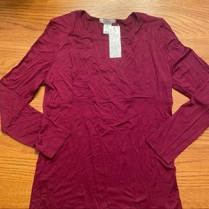 NWT Every Grey Nursing Top Magenta Size Small